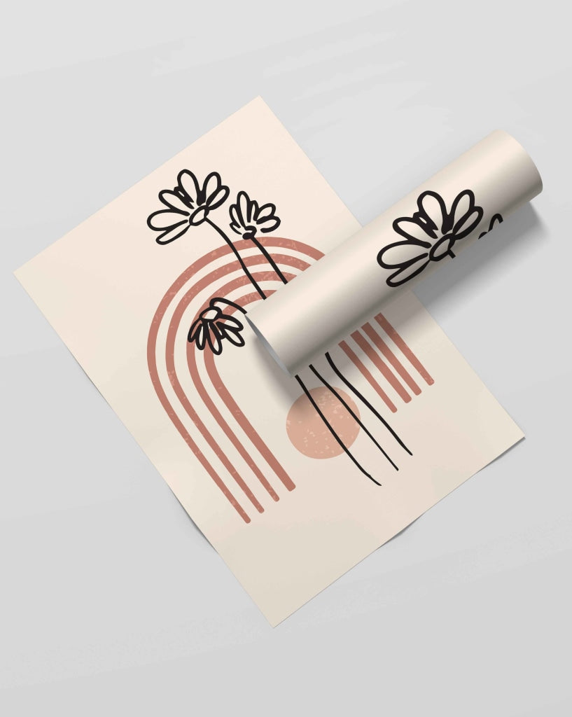 The Mystery Of Curves - Minimal Art Frame For Wall Decor- Funkydecors Xs / Roll Posters Prints &