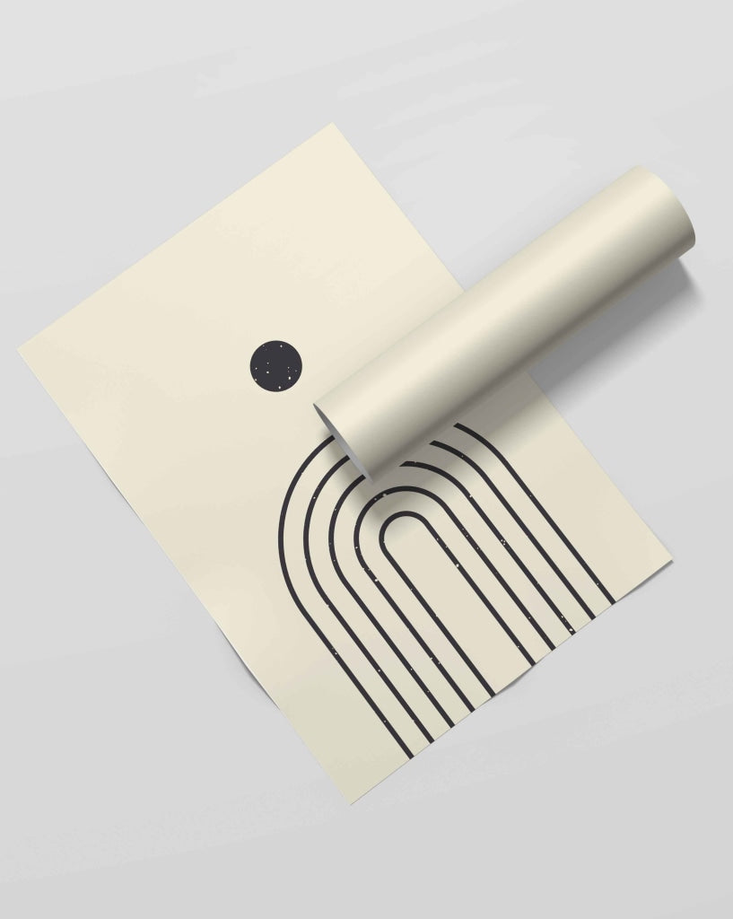 The Mystery Of Curves - Minimal Art Frame For Wall Decor- Funkydecors Xs / Roll Posters Prints &