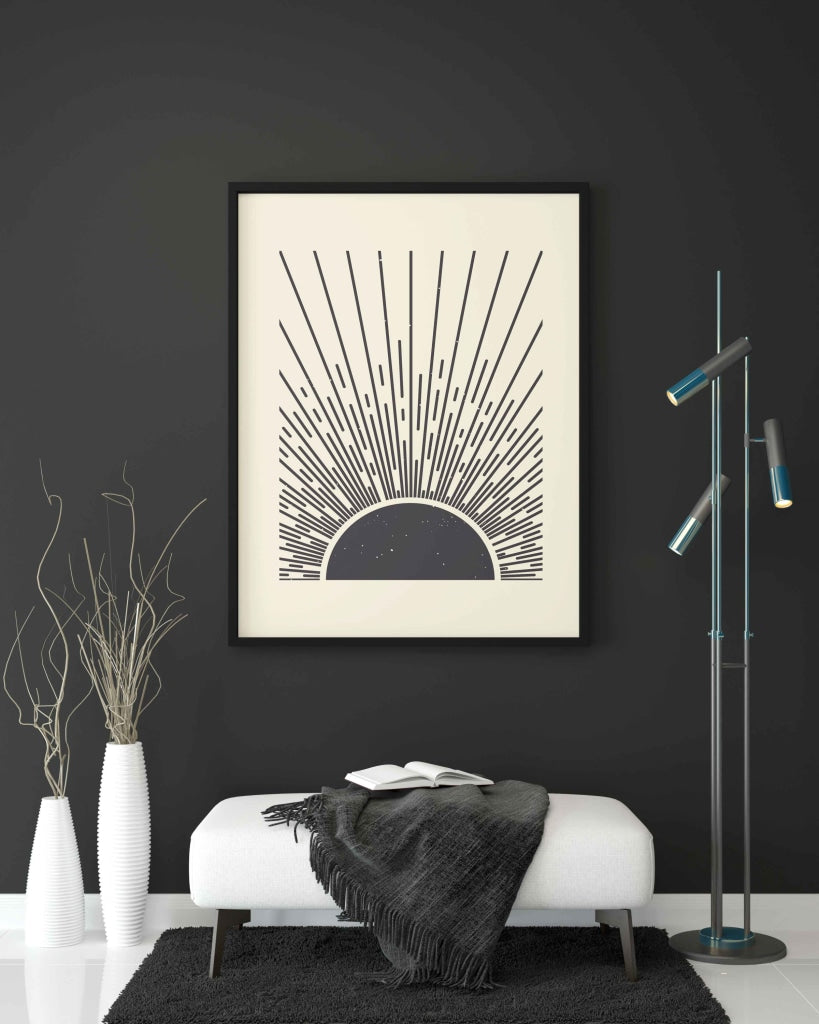 The Mystery Of Lines - Minimal Art Frame For Wall Decor- Funkydecors Xs / Black Posters Prints &