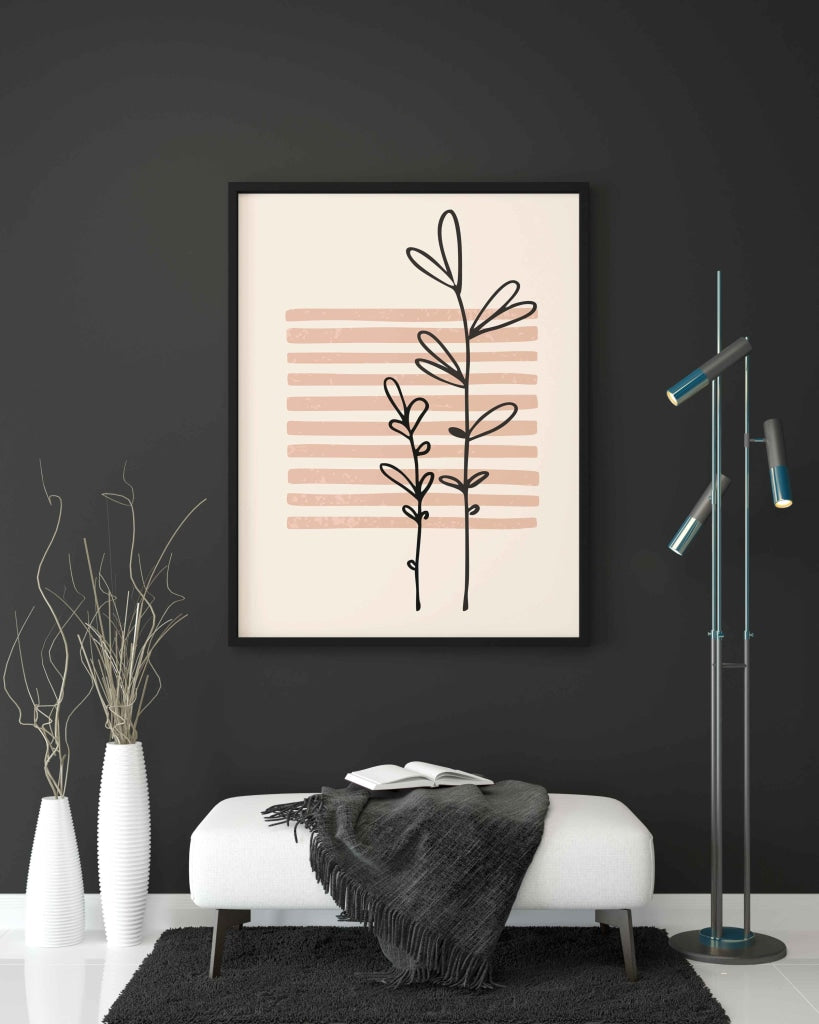 The Mystery Of Lines - Minimal Art Frame For Wall Decor- Funkydecors Xs / Black Posters Prints &