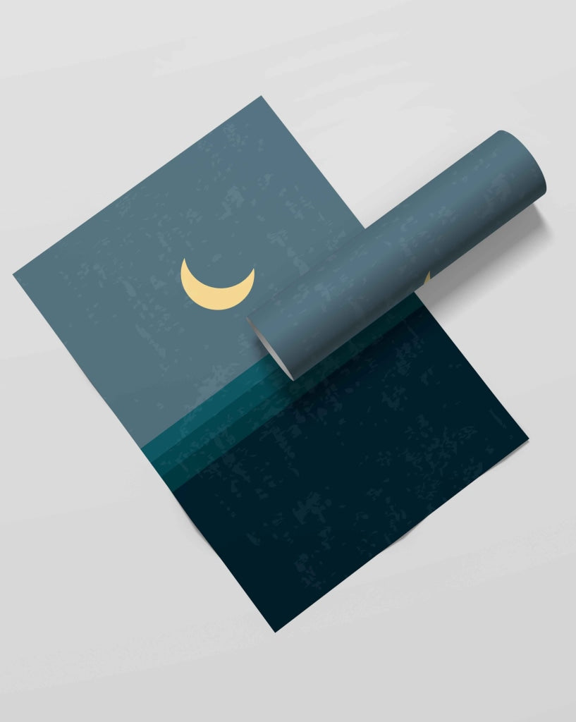 The Night Mode - Abstract Art Frame For Wall Decor- Funkydecors Xs / Roll Posters Prints & Visual
