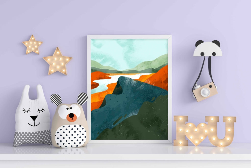 The Shade Of Fire - Abstract Art Frame For Wall Decor- Funkydecors Xs / White Posters Prints &