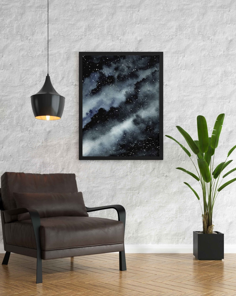 The Smoky Clouds - Nature Art Frame For Wall Decor- Funkydecors Xs / Black Posters Prints & Visual