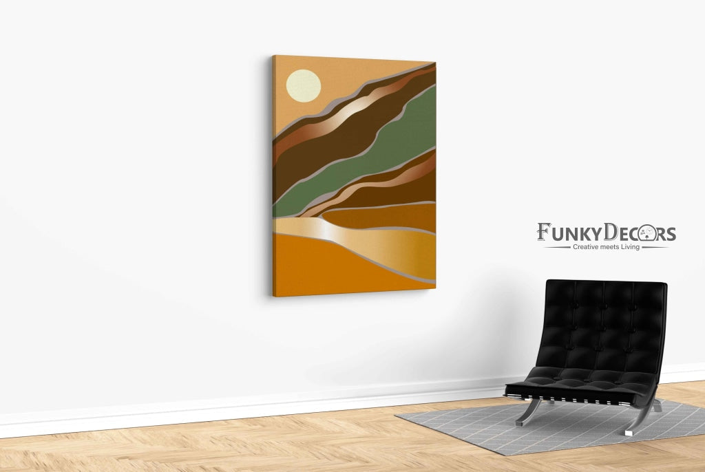 The Sunset Route - Abstract Art Frame For Wall Decor- Funkydecors Posters Prints & Visual Artwork