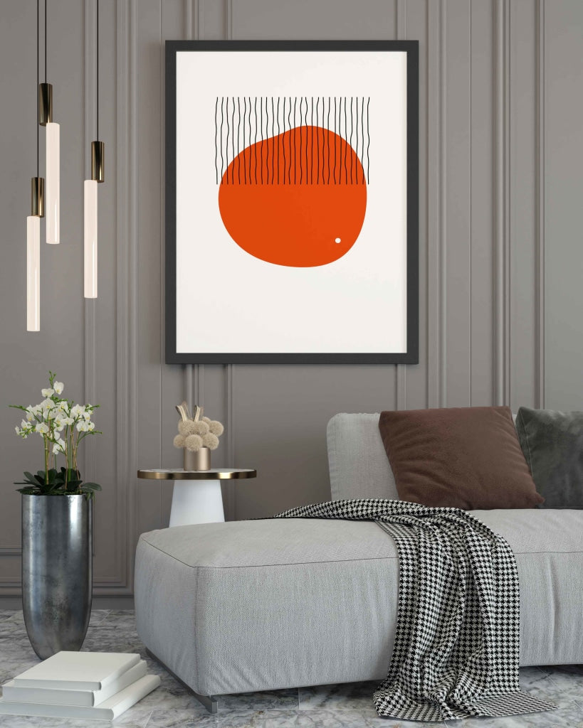 The Vertical Pathway Geometric Art Frame For Wall Decor- Funkydecors Xs / Black Posters Prints &