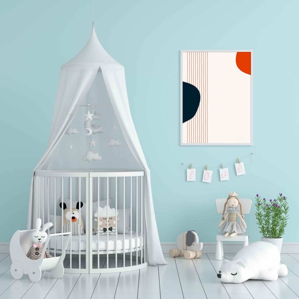 The Vertical Pathway Geometric Art Frame For Wall Decor- Funkydecors Xs / White Posters Prints &