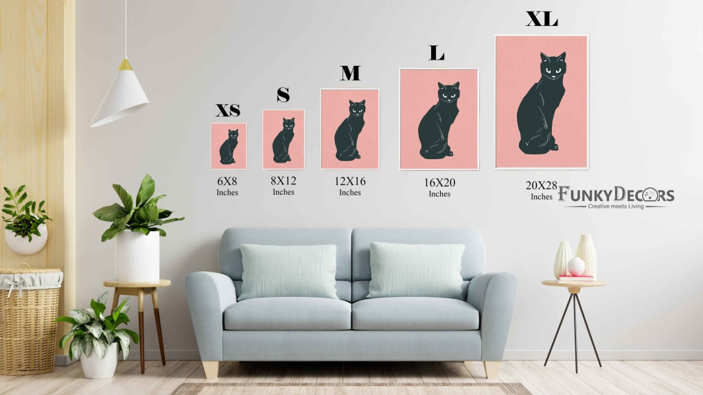The Witchs Cat - Animal Art Frame For Wall Decor- Funkydecors Posters Prints & Visual Artwork