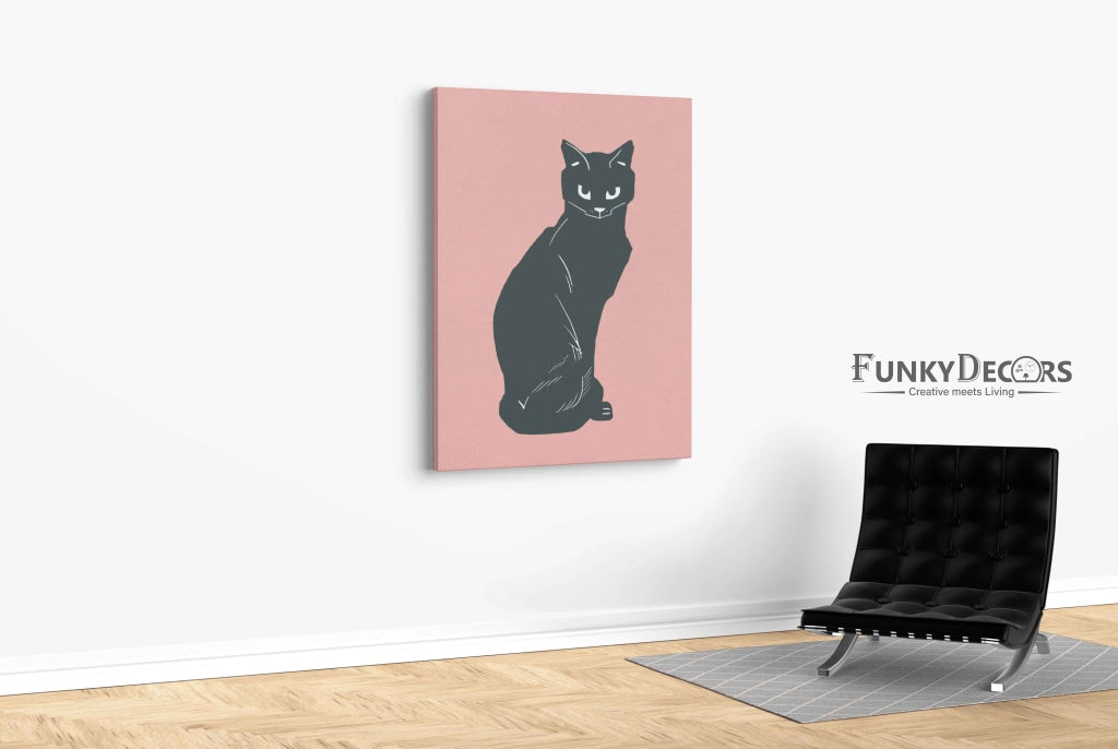 The Witchs Cat - Animal Art Frame For Wall Decor- Funkydecors Posters Prints & Visual Artwork