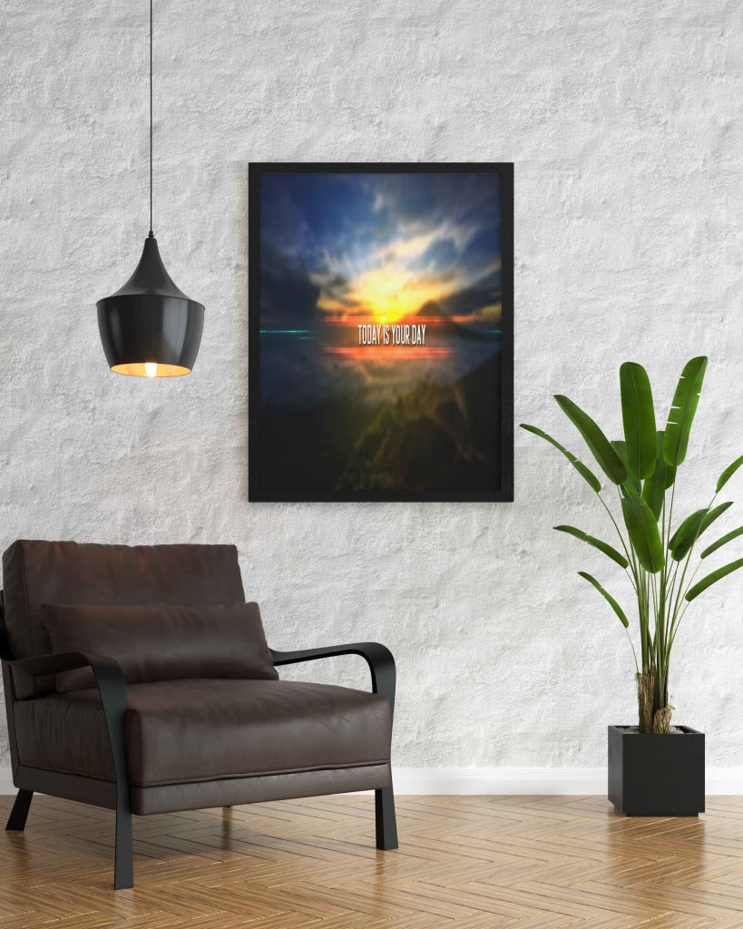 This Is Your Day - Motivation Quotes Art Frame For Wall Decor- Funkydecors Xs / White Posters Prints