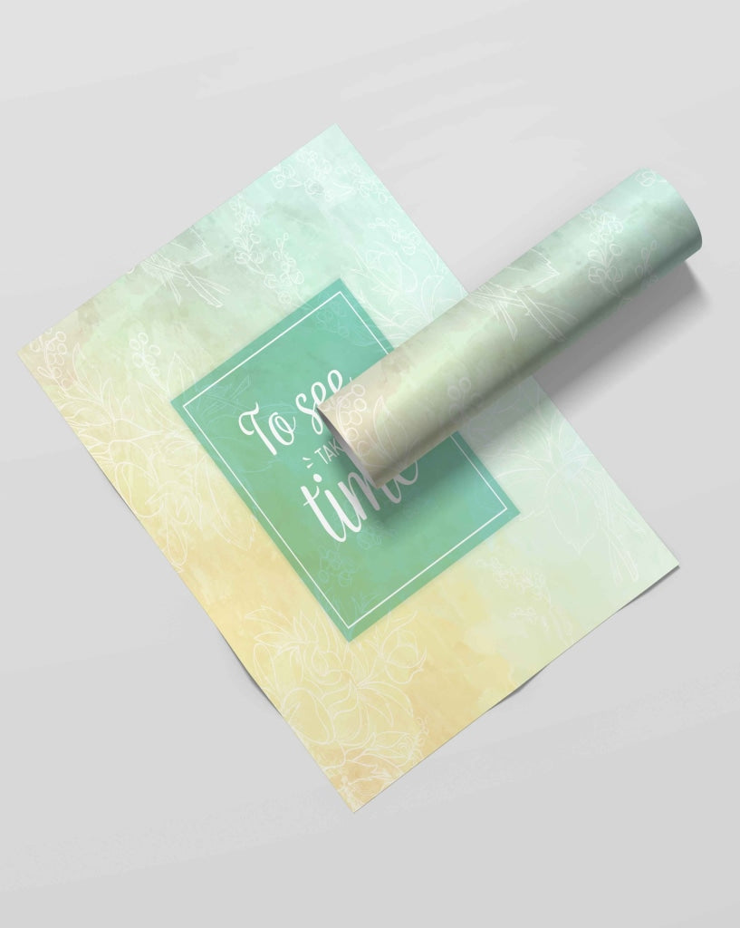 To See Takes Time- Funky Quotes Art Frame For Wall Decor- Funkydecors Xs / Roll Posters Prints &