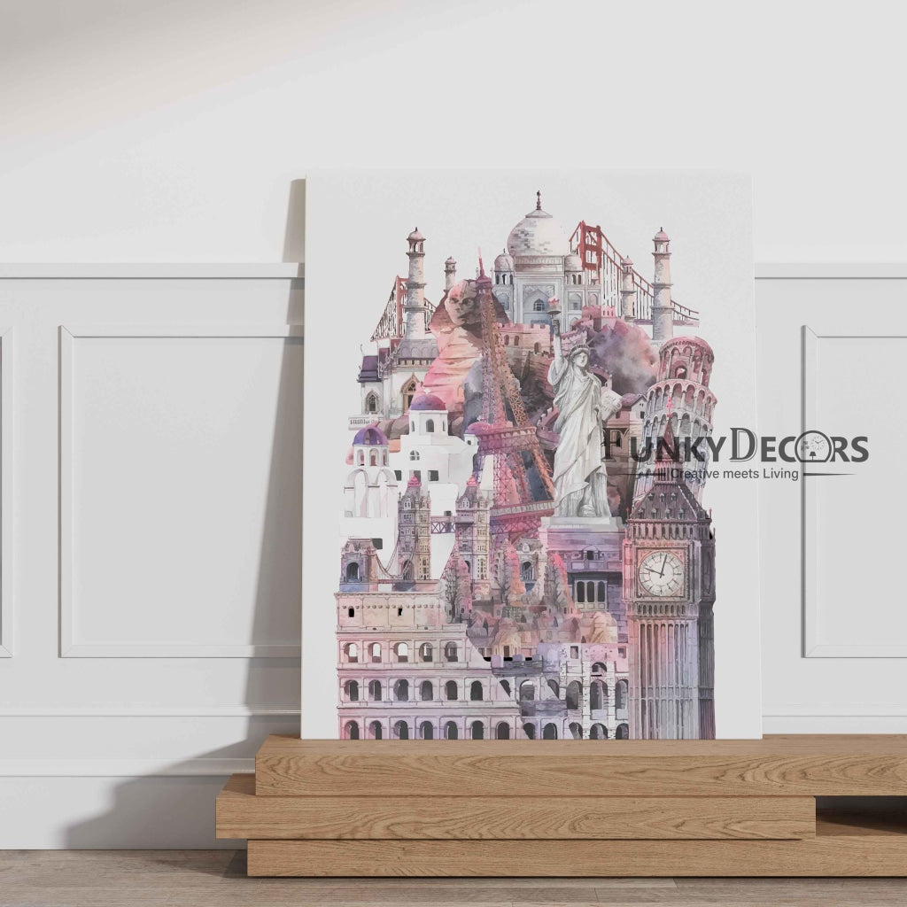 Travel Diaries - Art Frame For Wall Decor- Funkydecors Posters Prints & Visual Artwork
