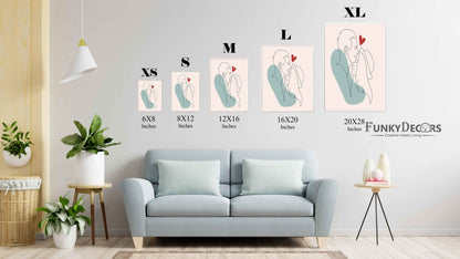 U Complete Me - Love Art Frame For Wall Decor- Funkydecors Posters Prints & Visual Artwork