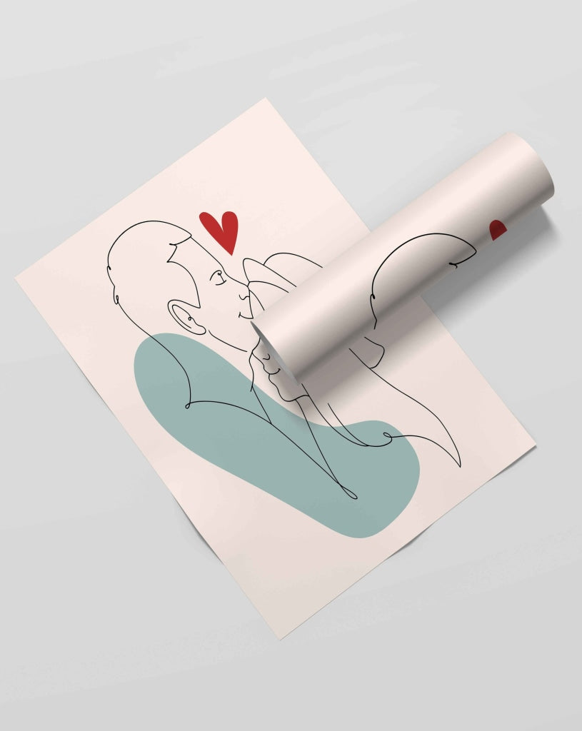U Complete Me - Love Art Frame For Wall Decor- Funkydecors Xs / Roll Posters Prints & Visual Artwork