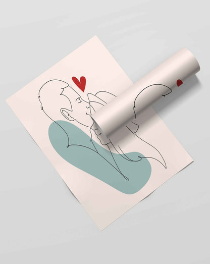 U Complete Me - Love Art Frame For Wall Decor- Funkydecors Xs / Roll Posters Prints & Visual Artwork