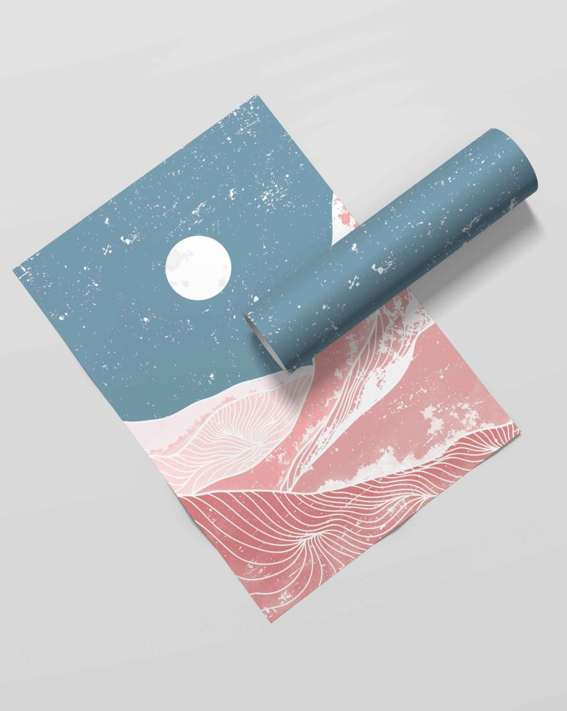 Under The Moon - Minimal Art Frame For Wall Decor- Funkydecors Xs / Roll Posters Prints & Visual