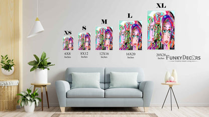Vibrant Vision Pop Art Frame For Wall Decor- Funkydecors Posters Prints & Visual Artwork