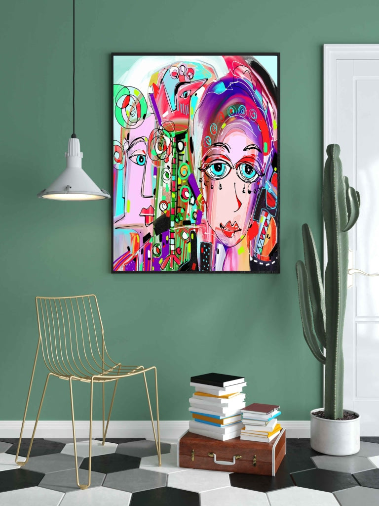 Vibrant Vision Pop Art Frame For Wall Decor- Funkydecors Xs / Black Posters Prints & Visual Artwork