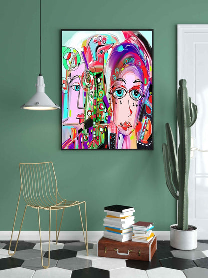 Vibrant Vision Pop Art Frame For Wall Decor- Funkydecors Xs / Black Posters Prints & Visual Artwork