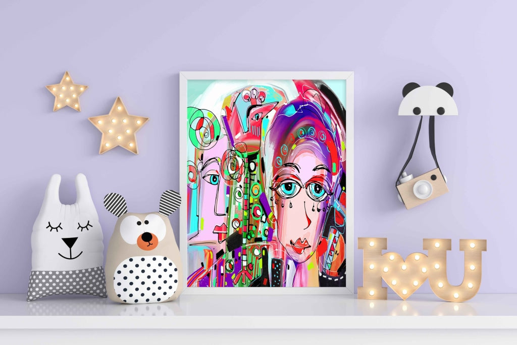 Vibrant Vision Pop Art Frame For Wall Decor- Funkydecors Xs / White Posters Prints & Visual Artwork