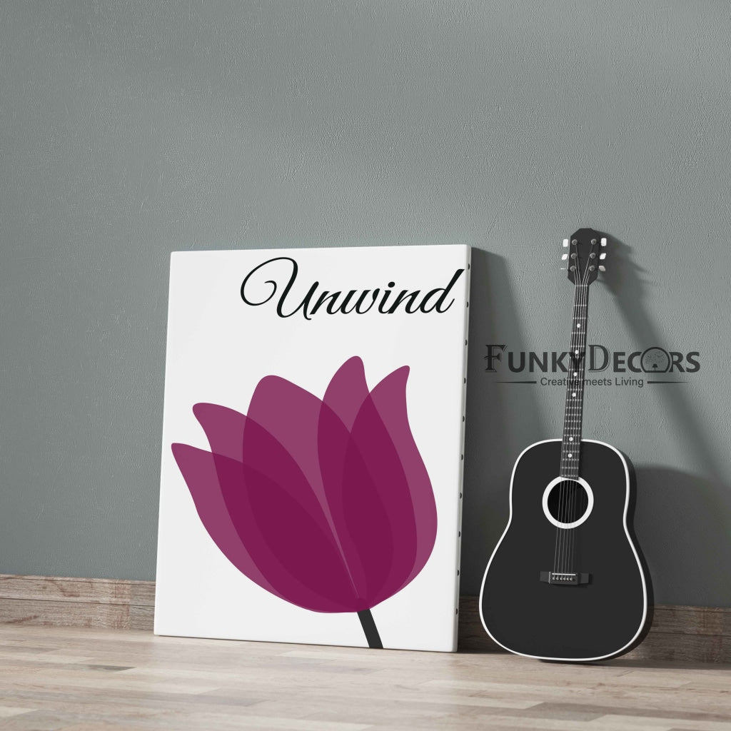 Violet Floral Art Frame For Wall Decor- Funkydecors Posters Prints & Visual Artwork