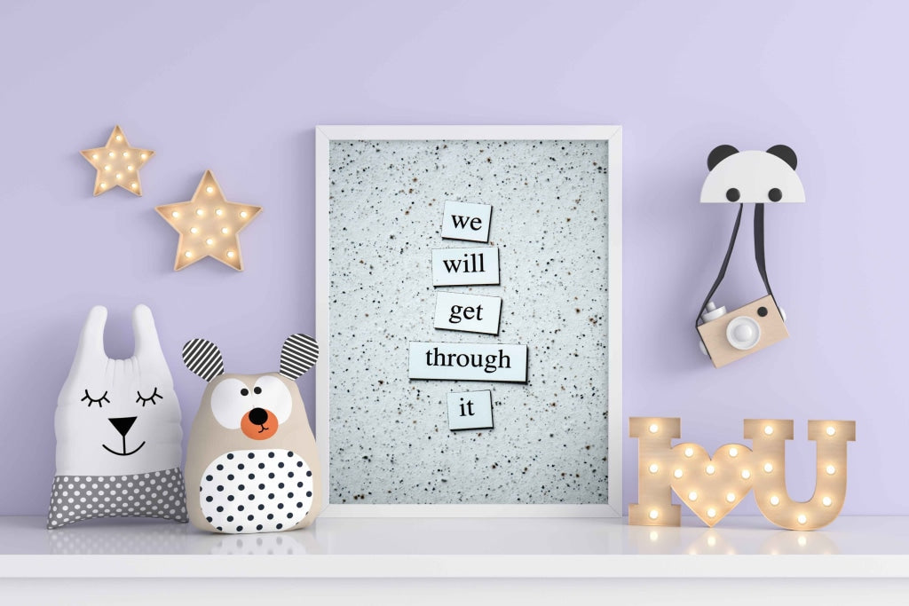 We Will Get Through It - Motivational Quotes Art Frame For Wall Decor- Funkydecors Xs / White
