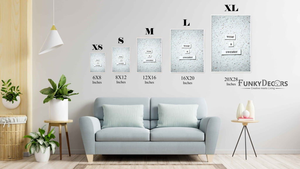 Wear A Sweater - Quotes Art Frame For Wall Decor- Funkydecors Posters Prints & Visual Artwork