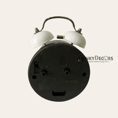 White Royal Retro Style Alarm Kids Room Table Clock-Funkydecors Clocks