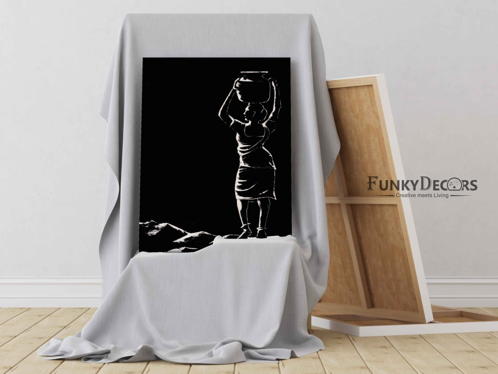 Women Achromatic Art Frame For Wall Decor- Funkydecors Posters Prints & Visual Artwork