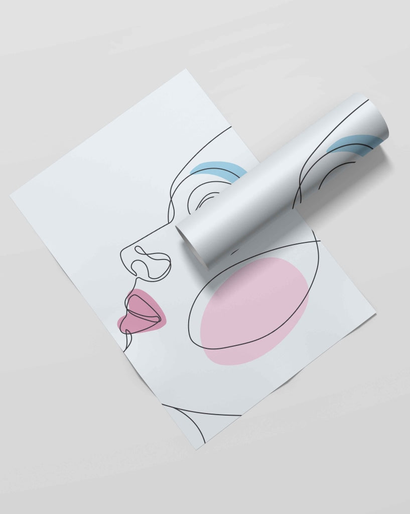 Women Line Art Frame For Wall Decor- Funkydecors Xs / Roll Posters Prints & Visual Artwork