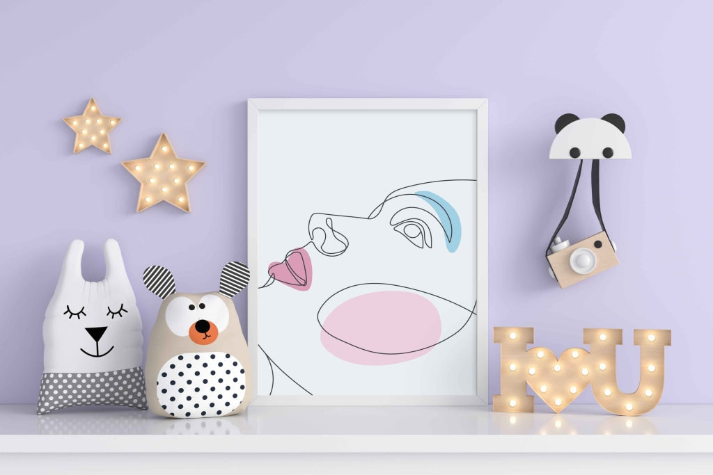 Women Line Art Frame For Wall Decor- Funkydecors Xs / White Posters Prints & Visual Artwork