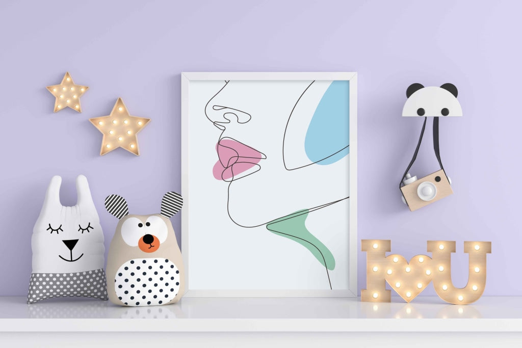 Women Line Art Frame For Wall Decor- Funkydecors Xs / White Posters Prints & Visual Artwork