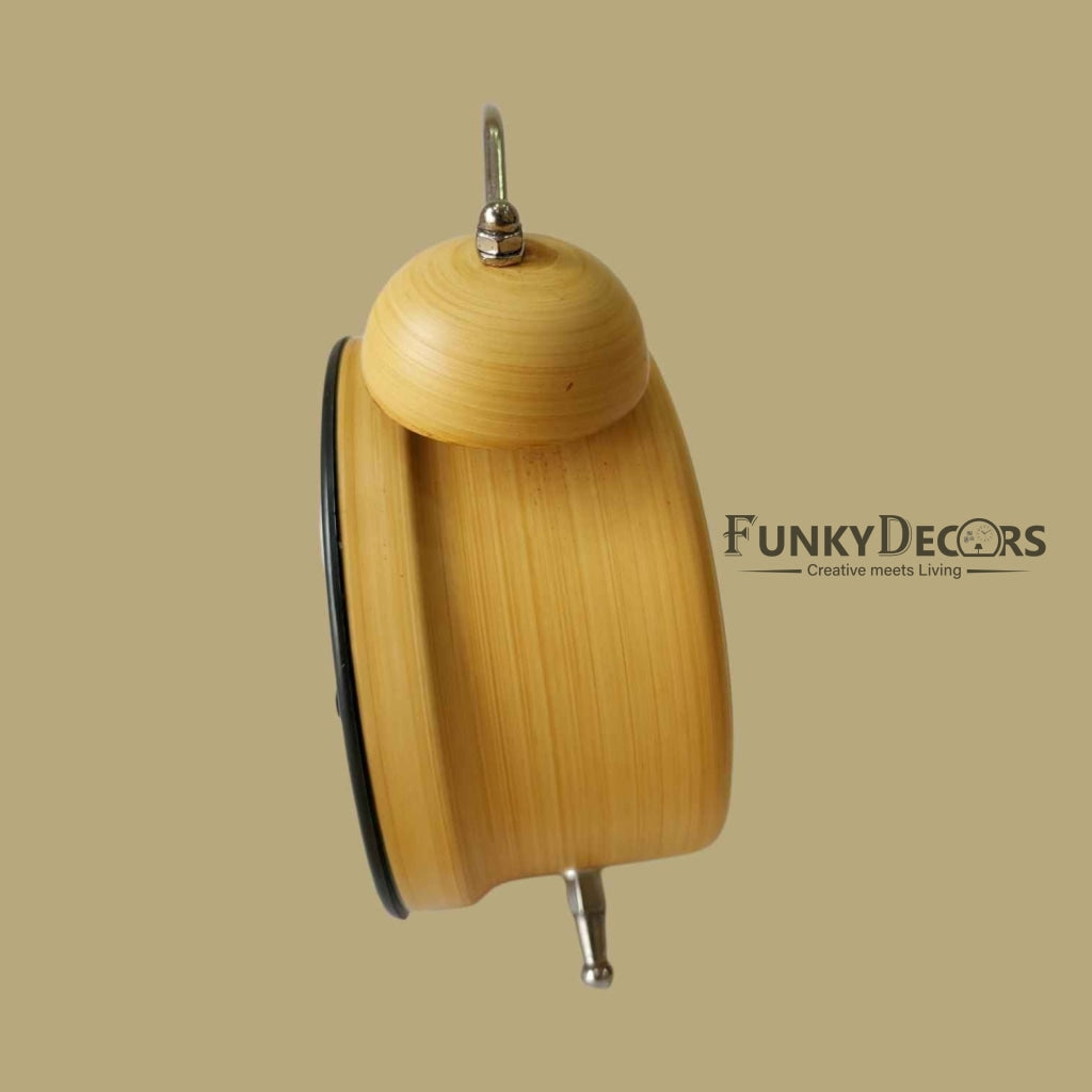 Wooden Texture Assorted Design Royal Retro Style Alarm Kids Room Table Clock-Funkydecors Clocks