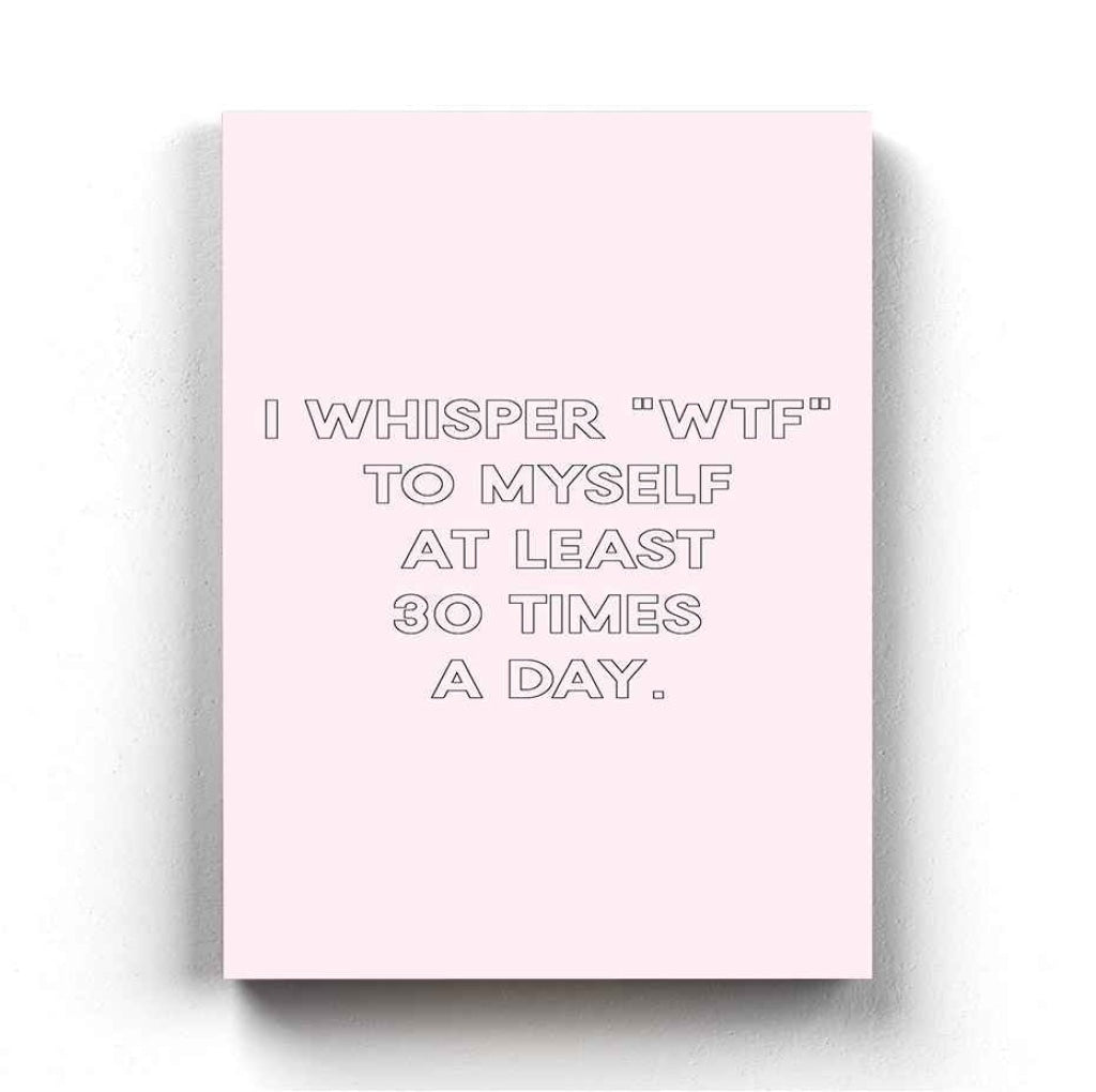 Wtf - Funky Quotes Art Frame For Wall Decor- Funkydecors Xs / Canvas Posters Prints & Visual Artwork