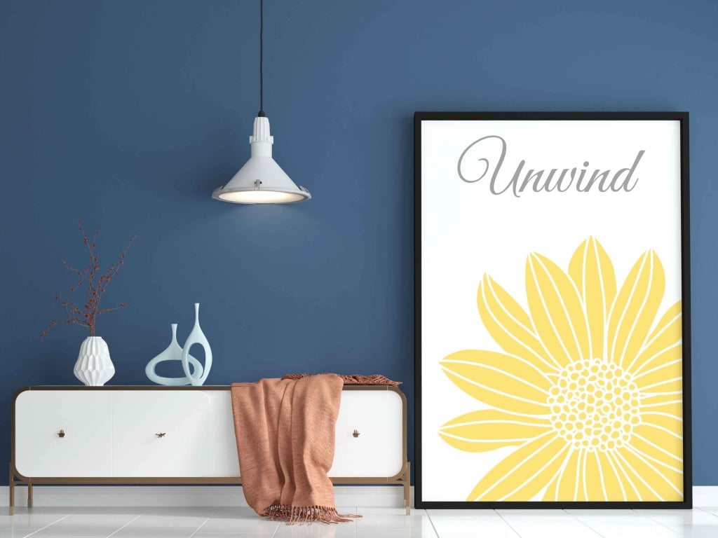 Yellow Mellow Floral Art Frame For Wall Decor- Funkydecors Xs / Black Posters Prints & Visual
