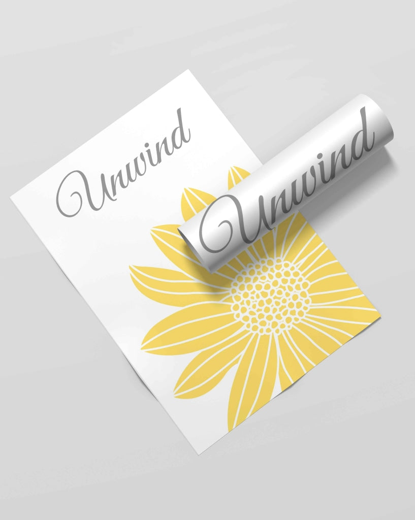 Yellow Mellow Floral Art Frame For Wall Decor- Funkydecors Xs / Roll Posters Prints & Visual Artwork
