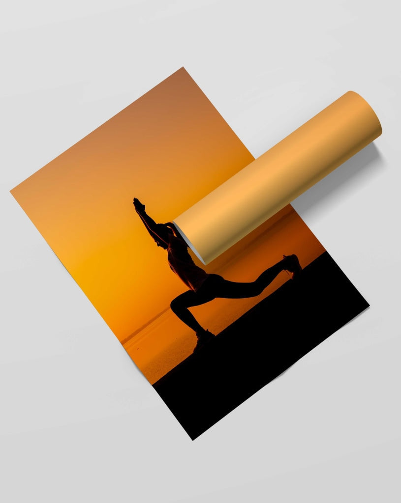 Yoga Fitness - Sports Art Frame For Wall Decor- Funkydecors Xs / Roll Posters Prints & Visual