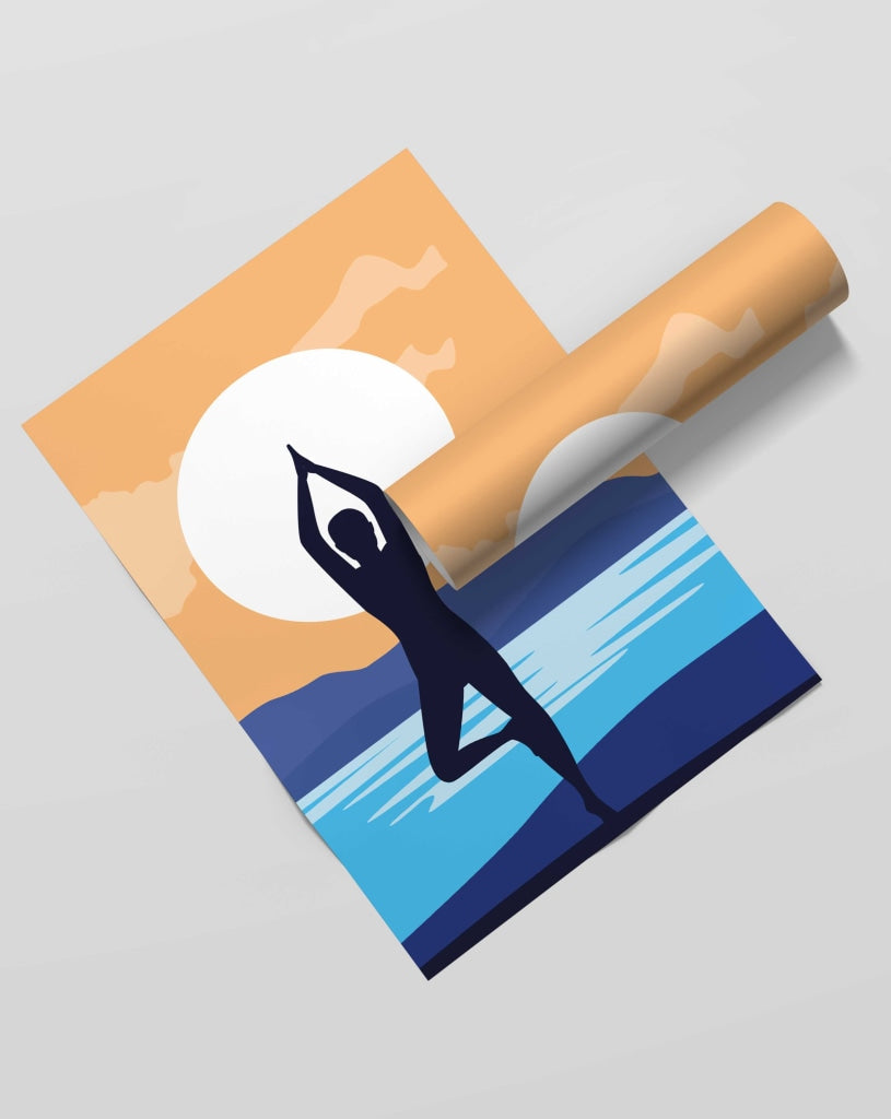 Yoga Fitness - Sports Art Frame For Wall Decor- Funkydecors Xs / Roll Posters Prints & Visual