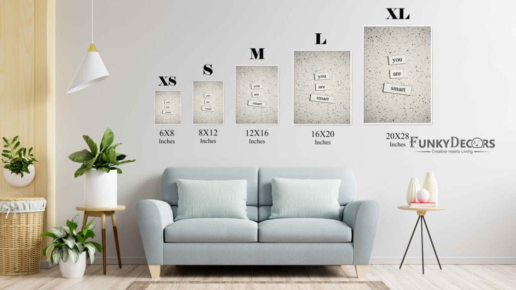 You Are Smart - Quotes Art Frame For Wall Decor- Funkydecors Posters Prints & Visual Artwork