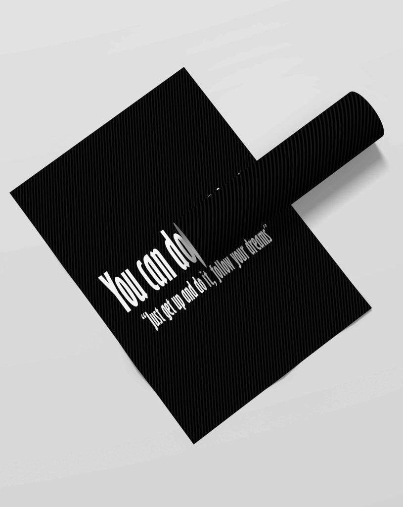 You Can Do Anything - Motivational Quotes Art Frame For Wall Decor- Funkydecors Xs / Roll Posters