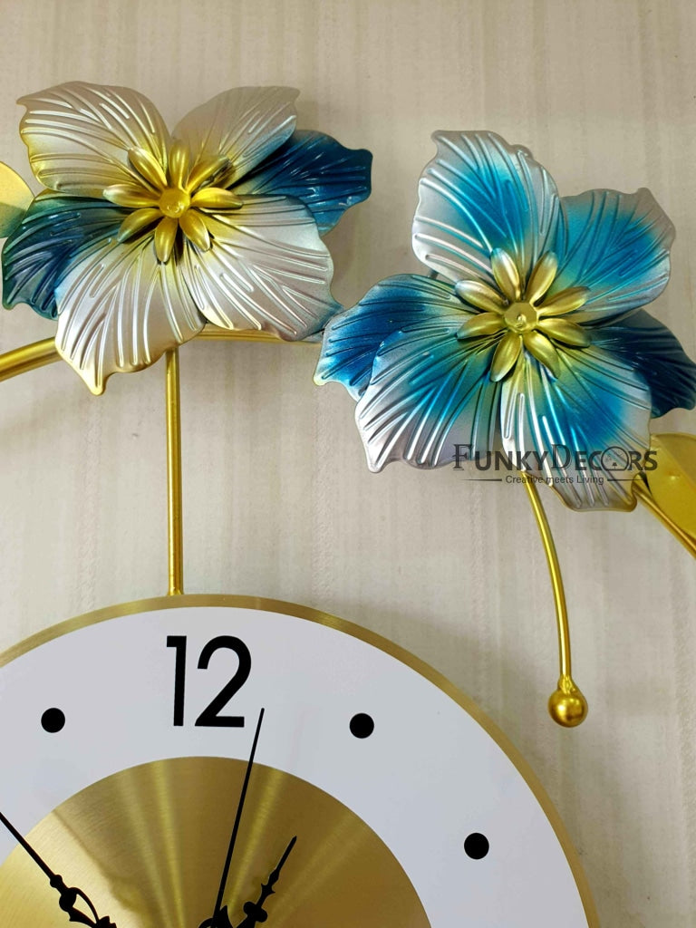 3D Designer Big Peacock Colorful Metal Wall Clock- Funkytradition