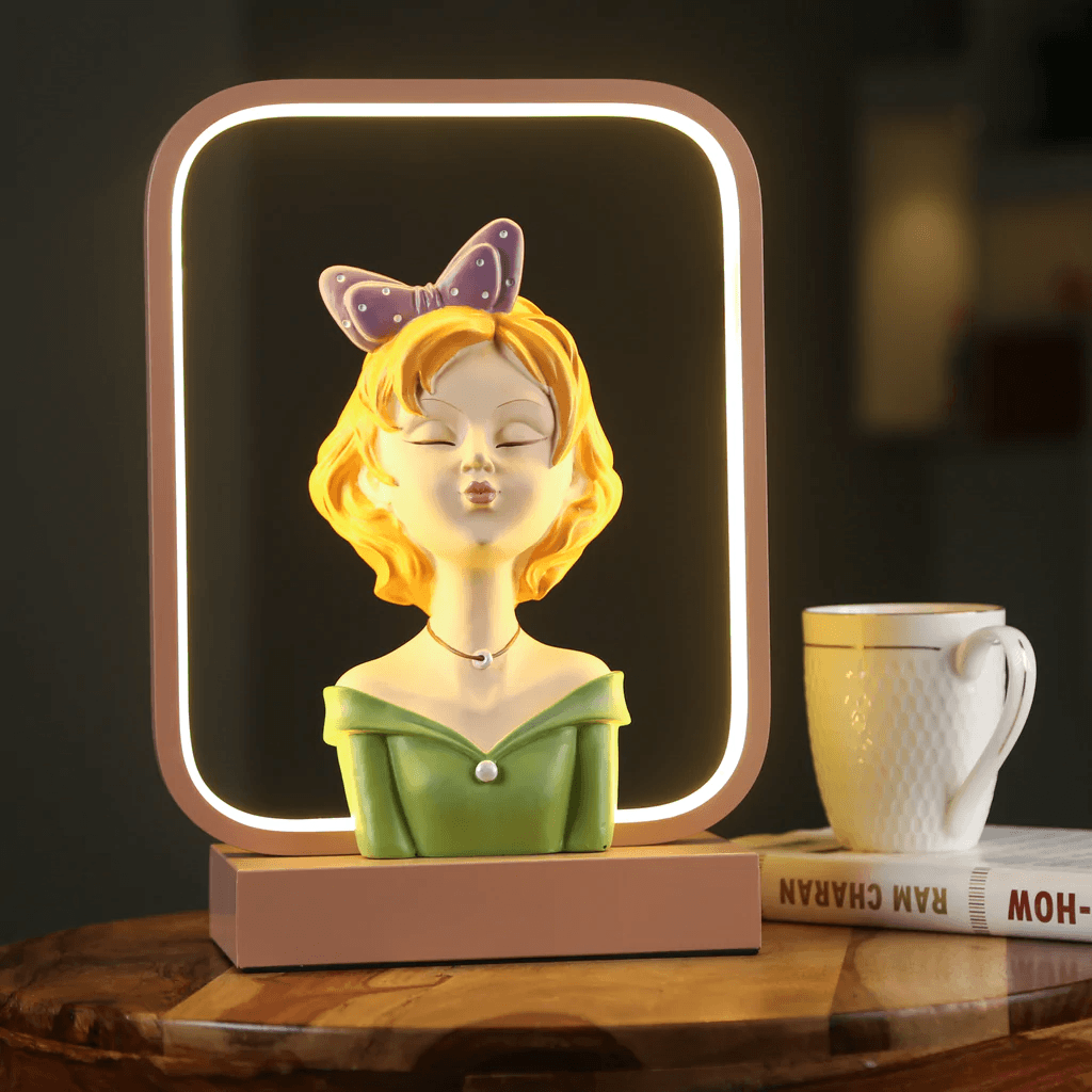 Decorative Girl Face Table Lamp For Christmas Anniversary Birthday Gift Home And Office Decor Lamps