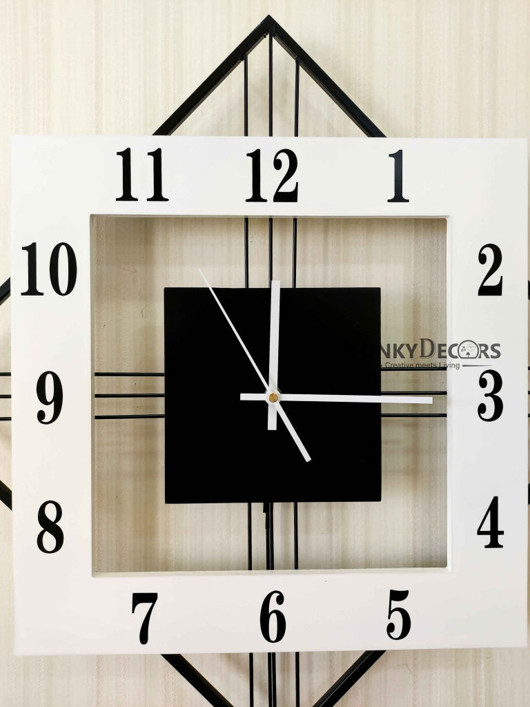 European Style Hexagon Nordic Silent Movement Pendulum Wall Clock- FunkyDecors Clocks