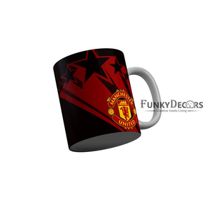 FunkyDecors Manchester United Red Black Football Ceramic Coffee Mug