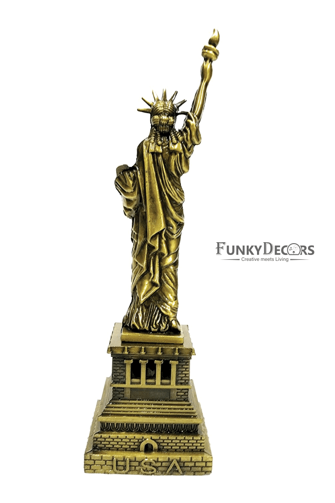FunkyDecors 25 Cm Tall Statue Of Liberty New York City Showpiece For Home Office Decor And