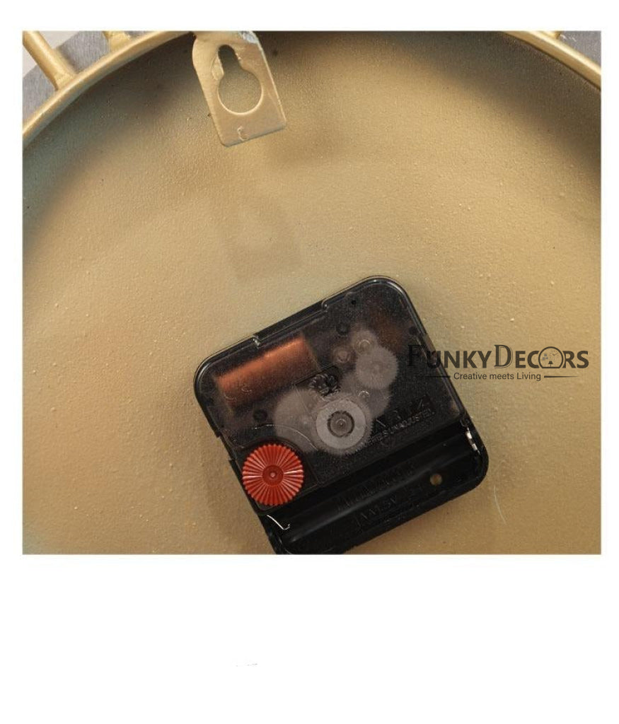 Funkytradition 3D Luxury Wall Clock Art Colorful Metal Watch Decor For Home Office And Gifts Clocks