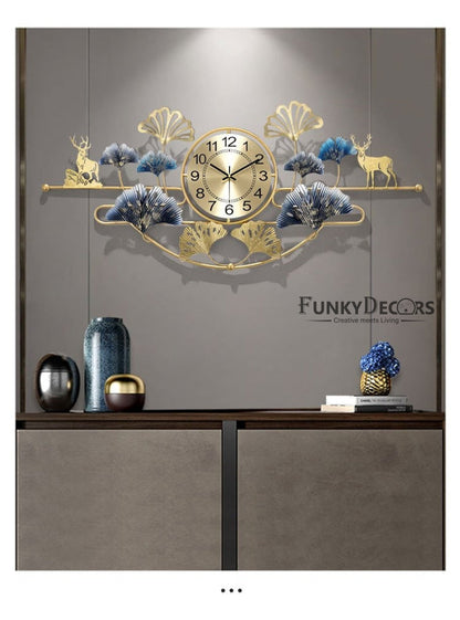Funkytradition 3D Luxury Wall Clock Art Colorful Metal Watch Decor For Home Office And Gifts Clocks