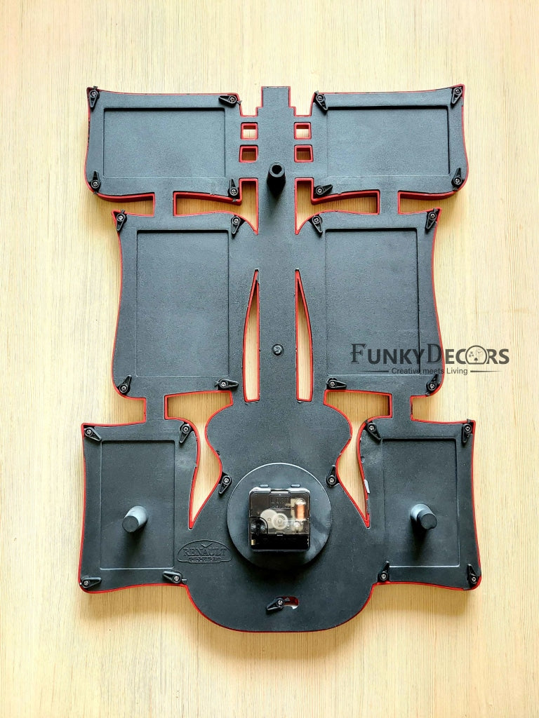 Funkytradition 6 Photos Guitar Photo Frames With Clock For Home Office Decor And Gifts