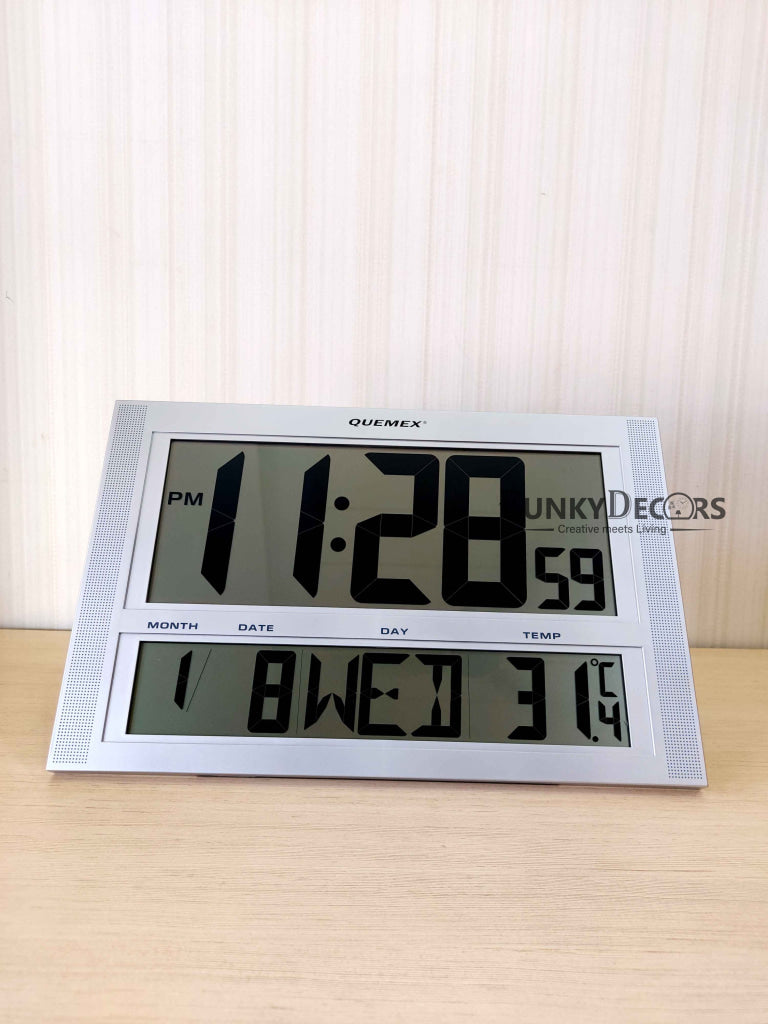 Funkytradition Abstract Digital Wall Clock And Table With Day Date