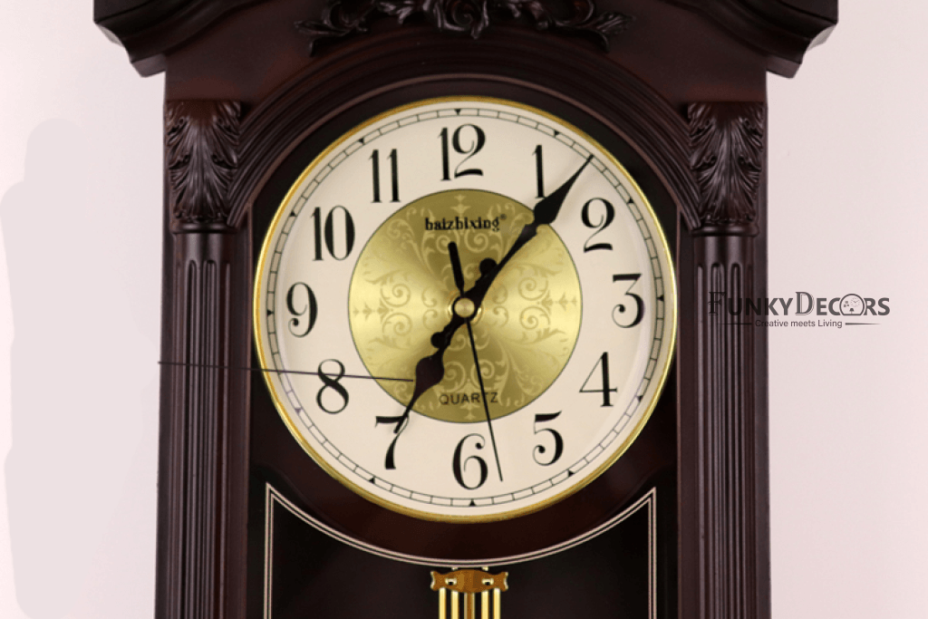 FunkyDecors Almirah Design Wall Clock With Pendulum And Sound For Home Office Decor Gifts 52 Cm