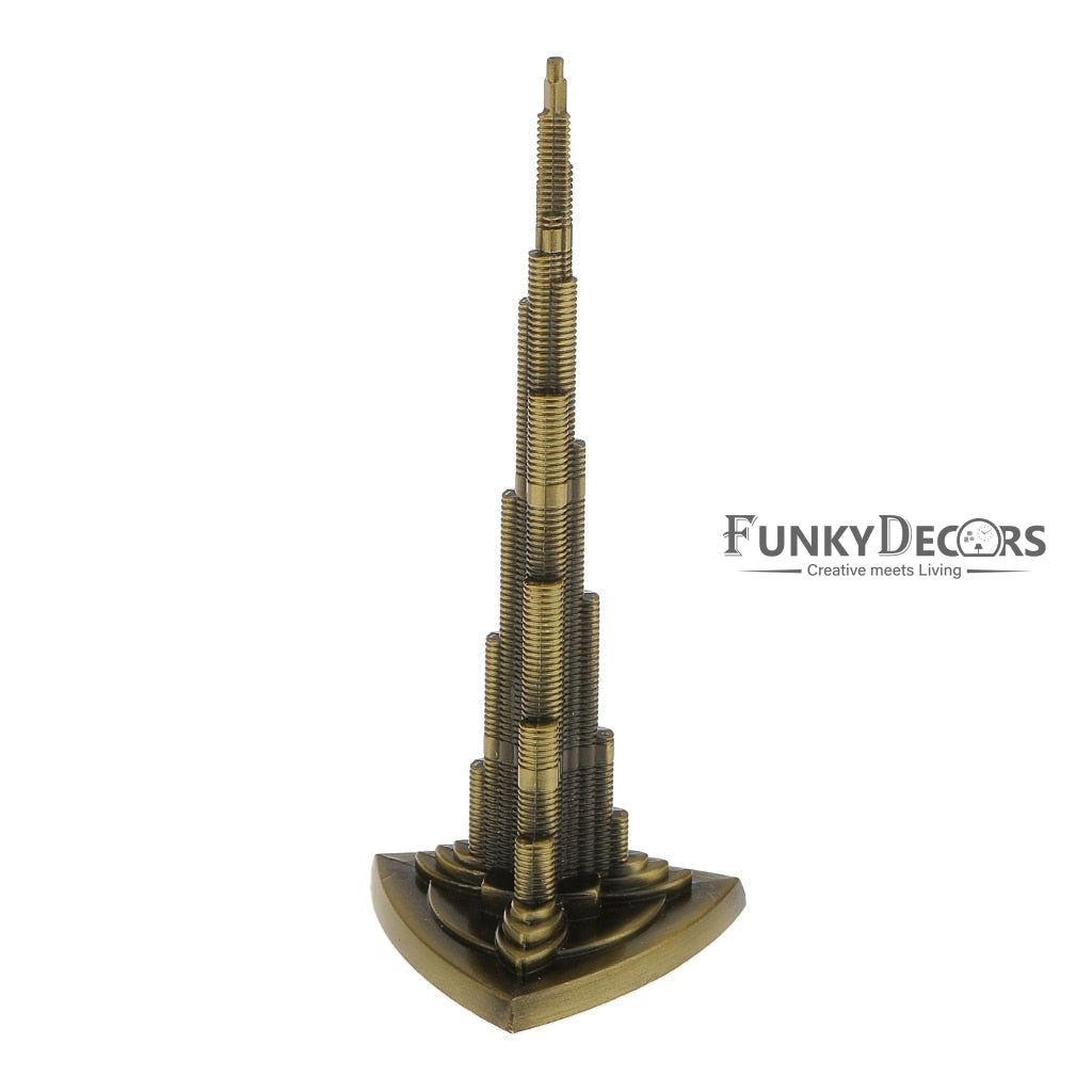 FunkyDecors Burj Khalifa Tallest Building Tower Collectible Statue Metal Showpiece Figurines